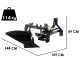 BlackStone B-BPS 35 &ndash; Charrue mono-soc &ndash; R&eacute;glage lat&eacute;ral manuel par vis - Pour tracteurs avec attelage &agrave; trois points