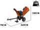 Wortex Drake D420/120L-E - Broyeur de branches thermqiues  - Moteur Loncin G420F avec d&eacute;marrage &eacute;lectrique