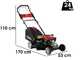 GeoTech S46-150 BMSG - Tondeuse &agrave; gazon thermique autotract&eacute;e - 4 en 1 - Coupe 46 cm