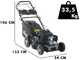 BullMach ACHILLE 51 - Tondeuse &agrave; gazon thermique tract&eacute;e - 4 en 1 -  Moteur de 224 cc - D&eacute;marrage &eacute;lectrique