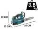 Makita UC006G - Tron&ccedil;onneuse &agrave; batterie 4Ah 40V - Guide Carving 25 cm