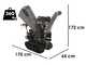 Wortex Tiger D420/120L - Broyeur &agrave; moteur thermique avec base &agrave; chenilles - Moteur Loncin D420