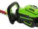 Taille-haies &eacute;lectrique &agrave; batterie Greenworks GD60HT66 60V - lame de 66 cm- SANS BATTERIE NI CHARGEUR