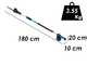 Perche &eacute;lagueuse &eacute;lectrique &agrave; batterie Campagnola T-REX 160 - 240 sur perche  - Batterie de 21,6 V 5 Ah