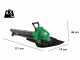 Ribimex PRBAT20-ASBSB - Souffleur aspirateur de feuilles &agrave; batterie 40 V 4 Ah 