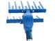 Peigne vibreur &eacute;lectrique Paterlini B-Fly - 12V - Perche t&eacute;lescopique 206 - 296 cm