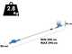 Peigne vibreur &eacute;lectrique Paterlini B-Fly - 12V - Perche t&eacute;lescopique 206 - 296 cm