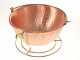 Chaudron &eacute;lectrique en cuivre martel&eacute; pour polenta NuovaFac Cuoca Automatica base ronde  3L - 5W