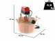 Chaudron &agrave; polenta en cuivre &eacute;lectrique martel&eacute; NuovaFac Cuoca Automatica base plate 9L - 24W