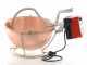 Chaudron &eacute;lectrique en cuivre martel&eacute; pour polenta - NuovaFac Cuoca Automatica base ronde 6L - 24W