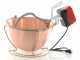 Chaudron &eacute;lectrique en cuivre lisse pour polenta NuovaFac Cuoca Automatica base ronde 9L - 24W