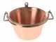 Chaudron &eacute;lectrique &agrave; induction en cuivre martel&eacute; pour polenta NuovaFac Cuoca Automatica base plate 4L - 5W