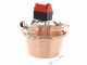 Chaudron &eacute;lectrique en cuivre martel&eacute; pour polenta NuovaFac Cuoca Automatica base plate 14L - 30W