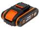 Worx WG908E - &Eacute;lagueuse /Taille-haie multifonction &agrave; batterie sur perche - batterie 20V 2Ah