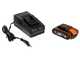 Worx WG908E - &Eacute;lagueuse /Taille-haie multifonction &agrave; batterie sur perche - batterie 20V 2Ah