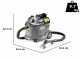 Nettoyeur de Karcher Pro Textiles puzzi 8/1 - Injecteur extracteur pour moquette - Puissance 1200W - tension 220/240