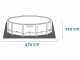 Intex Prisma Frame Greywood 26742NP - &Oslash;457x122 cm - Piscine ronde
