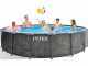 Intex Prisma Frame Greywood 26742NP - &Oslash;457x122 cm - Piscine ronde