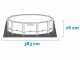 Intex Metal Frame 28212NP - &Oslash;366x76 cm - Piscine ronde + &Eacute;purateur &agrave; cartouche