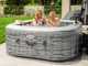 Intex Carr&eacute;e Greystone Deluxe 28450NP - Piscine hydromassage spa