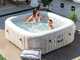 Intex carr&eacute;e Chevron Deluxe 28472EX - &Oslash;193x71 cm - Spa gonflable &agrave; hydromassage