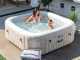 Intex carr&eacute;e Chevron Deluxe 28472EX - Piscine hydromassage spa
