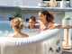 Intex carr&eacute;e Chevron Deluxe 28472EX - Piscine hydromassage spa