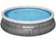 Bestway FAST Set 57372 - &Oslash;457x107 cm - Piscine gonflable + pompe de filtration 29 W et &eacute;chelle
