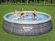 Bestway FAST Set 57372 - &Oslash;457x107 cm - Piscine gonflable + pompe de filtration 29 W et &eacute;chelle