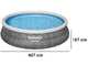 Bestway FAST Set 57372 - &Oslash;457x107 cm - Piscine gonflable + pompe de filtration 29 W et &eacute;chelle