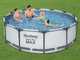 Bestway Steel Pro Max 56418 - &Oslash;366x100 cm - Piscine ronde + pompe de filtration et &eacute;chelle