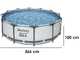 Bestway Steel Pro Max 56418 - &Oslash;366x100 cm - Piscine ronde + pompe de filtration et &eacute;chelle