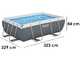 Bestway Power Steel 56629 - 282 x 196 x 84 cm - Piscine hors-sol + pompe de filtration 16 W