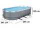 Bestway Power Steel 56710 - 549 x 274 x 122 cm - Piscine ovale