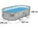 Bestway Power Steel Swim Vista 56714 - 427 x 250 x 100 cm - Piscine ovale