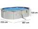 Bestway Hydrium 56586 - 500 x 360 x 120 cm - Piscine ovale