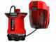Pompe d'&eacute;vacuation pour eaux charg&eacute;es Einhell  GE-DP 18/25 li - 18V 2,5 Ah et chargeur de batterie