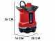 Pompe d'&eacute;vacuation pour eaux charg&eacute;es Einhell  GE-DP 18/25 li - 18V 2,5 Ah et chargeur de batterie