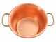 Chaudron en cuivre &eacute;lectrique martel&eacute; pour polenta LAR polentamatic &agrave; base plate 4.5L - 8W