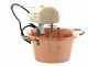 LAR Polentamatic - Chaudron en cuivre &eacute;lectrique martel&eacute; pour polenta &agrave; base plate 4.5L - 8W max