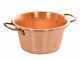 LAR Polentamatic - Chaudron en cuivre &eacute;lectrique martel&eacute; pour polenta &agrave; base plate 4.5L - 8W max