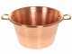 Novital - Chaudron &eacute;lectrique en cuivre martel&eacute; pour polenta base plate 7,3L - 4W