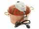 Novital - Chaudron &eacute;lectrique en cuivre martel&eacute; pour polenta base plate 7,3L - 4W