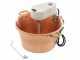 Novital - Chaudron &eacute;lectrique en cuivre martel&eacute; pour polenta base plate 7,3L - 4W