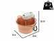 Novital - Chaudron &eacute;lectrique en cuivre martel&eacute; pour polenta base plate 7,3L - 4W
