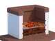 Linea VZ Toscana - Barbecue &agrave; bois et charbon en ma&ccedil;onnerie
