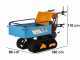 EuroMech EM500H-Agri - Brouette &agrave; moteur sur chenilles avec benne extensible - d&eacute;bit de 500 Kg