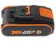 WORX WG384E - Tron&ccedil;onneuse &agrave; batterie 2 x 20V 2Ah - Guide 35 cm