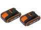 WORX WG384E - Tron&ccedil;onneuse &agrave; batterie 2 x 20V 2Ah - Lame 35 cm 