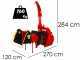GeoTech-Pro WS102RS - Broyeur de branches &agrave; tracteur - Avec rouleaux d'entra&icirc;nement &agrave; commande hydraulique